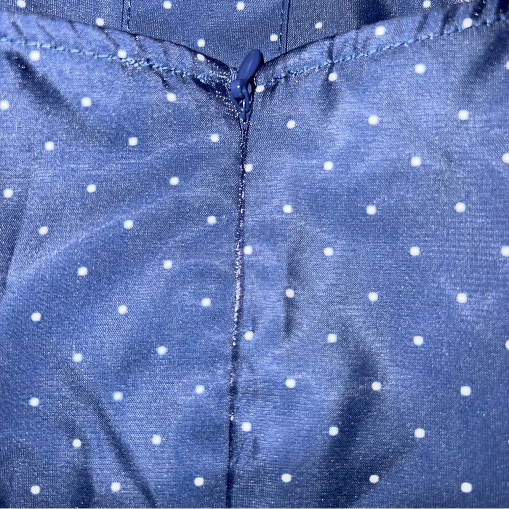 DANIELLE BERNSTEIN Blue Polka Dot Dress - Picture 7 of 7